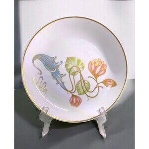 Bavaria Hand Painted Porcelain Platter Display Floral w/ Gold Trim & Gold Accent